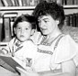 Pamela Travers, the woman who wrote Mary Poppins, is pictured with her adopted son Camillus in the Forties