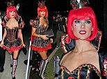 Off with their heads! Alessandra Ambrosio smoulders as Alice in Wonderland's evil Queen of Hearts as she celebrates Halloween