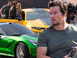 Mark Wahlberg flaunts his '2 Guns' and two Chevrolet muscle cars on the Hong Kong set of Transformers 4