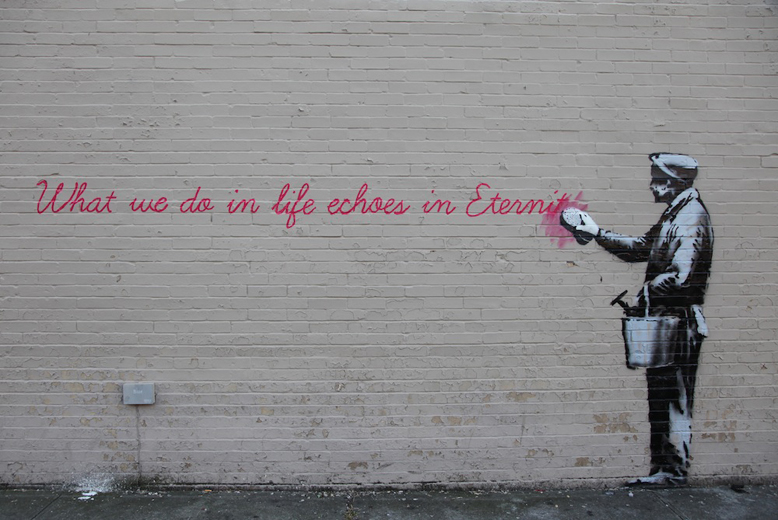 Banksy, Street art, nyc, trwindowservices