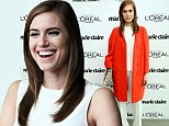 If only Marnie's life was so simple! GIRLS star Allison Williams plays it safe in white trouser suit for Marie Claire power lunch 