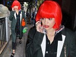 Pretty woman: Style chameleon Rita Ora rocks yet another new hairstyle in the form of a glossy red bobbed wig