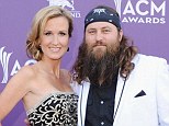 Open to it: Willie Robertson has said he and his wife, Korie, pictured here in April, would consider adopting again having adopted their son William Jr. as a baby
