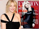 Cover girl: Courtney Love graced the cover of Fashion magazine and gave a typically candid interview