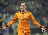 Pure delight: Bale is starting to enjoy life with Real Madrid and struck against Juventus