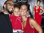 Family matters! Alicia Keys is a beauty in red as she poses with son Egypt and husband Swizz Beatz at charity ball