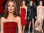 Lily Collins, Rose Byrne and Karlie Kloss show them how it's done at Glamour Awards by slipping into daring embellished gowns 
