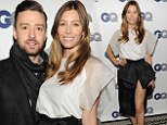 Hot couple: Justin Timberlake and wife Jessica Biel attended the GQ Men Of The Year dinner on Monday in New York City