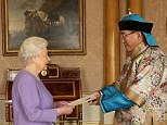 His Excellency Mr Narkhuu Tulga of Mongolia was presented with his Letters of Credence as Ambassador, by the Queen at Buckingham Palace