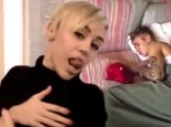 Miley Cyrus caught on camera in Justin Bieber's bedroom... but it's just a spoof of his video with Brazilian model Tati Neves