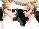 Just a bit off the ends? A wet haired January Jones emerges from the salon looking almost the same as she did when she walked in