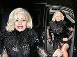 Lady Gaga arrived at the Saturday Night Live after party revealing her bra in a rather see-through dress