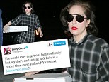 Lady Gaga brings two pizza boxes home after tweeting about her father's 'delicious' Italian restaurant