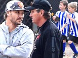 No bad blood here! The men in Britney's life reunite on the soccer field as father Kevin Federline and grandfather Jamie Spears share babysitting duties