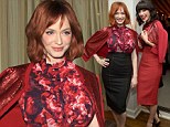 Christina Hendricks and Jessica Pare are matching caped crusaders at launch of L'Wren Scott's Banana Republic collection