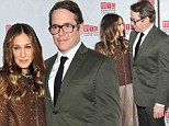 He's her Mr Big! Sarah Jessica Parker and husband Matthew Broderick share a special moment at the opening night of her play