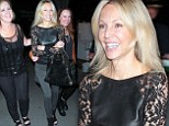 Girls' night out! Heather Locklear steps out in black lace top and leggings as she lets her hair down for evening with friends