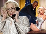 Smokin! Lady Gaga plays sexy secretary to R. Kelly's cigar-wielding president in AMA performance of Do What U Want