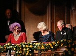 Dame Edna Everage, played by Austrlian comic Barry Humphries, took a seat in the Royal box next to Charles and Camilla during this year's Royal Variety Performance