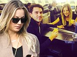 'Thanksgiving travels with my partner in crime!' Kaley Cuoco and fiance Ryan Sweeting jet out of LA for the holidays 