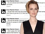 Twitter tirade: Evan Rachel Wood, shown earlier this month at the Charlie Countryman premiere in New York City, posted a series of tweets on Wednesday critical of the film ratings board
