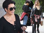 Is Kris turning into a Kim klone? Newly-single Jenner dresses just like her daughter with a plaid shirt tied over ripped jeans