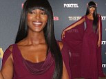 She's a Greek goddess! Naomi Campbell wows in Grecian-style burgundy gown at launch of The Face Australia 
