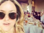 So where's your husband? Vegas bride Francesca Eastwood celebrates Thanksgiving with her family