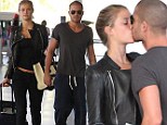 All good things must come to an end! The Wanted's Max George and Nina Agdal share one last kiss before they farewell luxurious Barbados resort