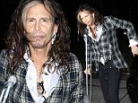 Wobble this way! A disheveled Steven Tyler hobbles on crutch to grab dinner with American Idol buddy Randy Jackson