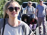 Double the fun! Rebecca Gayheart pushes her little angels around in style on family stroll to the shopping mall 