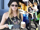 Just chilling! Selma Blair treats her son Arthur to a frozen dessert during trip to the Farmer's Market