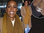 Where's the ring? Kelly Rowland entered the Today Show studios in New York on Tuesday, with her left hand obscured beneath her scarf