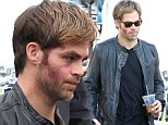What did they do to your pretty face? Chris Pine looks battered and bruised on set of Horrible Bosses 2