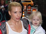 Health advice: Tracy Anderson, pictured with her daughter Penelope ahead of a GMA appearance, says juice cleanses are no better for the body than a Twinkie