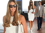 White hot! Elle Macpherson shows off her impeccable supermodel figure in tight mini dress as she hits Art Basel with husband Jeffrey Soffer