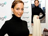 Stick thin Nicole Richie accentuates her tiny frame in high-waisted skirt at Henri Bendel fashion bash 