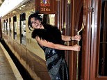 Period drama: Lucy in her 1920s outfit boards the British Pullman