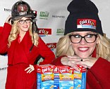 Lending a hand: The View host Jenny McCarthy on Thursday helped out during a holiday food drive in New York City