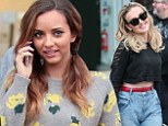 Belly nice: Little Mix's Perrie Edwards shows off a hint of flat tum in cropped jumper