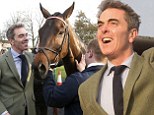That's my boy! The Hobbit star James Nesbitt can't contain his joy as his horse wins the Peterborough Cup
