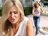 That's embarrassing! Joanna Krupa shatters her perfect facade as she trips and sends her drinks flying... leaving her husband to pick up the pieces 