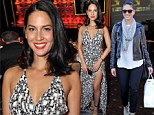 Olivia Munn covers up in jeans for shopping trip before flashing her leg in racy dress at American Cinematheque event