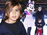 What a treat! Birthday boy Mason Disick can't contain his excitement as mom Kourtney Kardashian takes him to see Disney On Ice