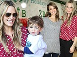 Molly Sims with son Brooks and Jessica Alba