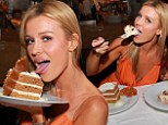 Joanna Krupa tucks into desserts