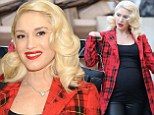 Not long now! Pregnant Gwen Stefani parades her VERY large bump in clingy top and tartan coat to attend Baby2Baby party