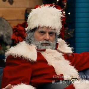 Zach Galifianakis Plays Santa Claus, Discusses Cost-Effective Business Practices