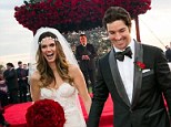 Newlyweds: Brazilian model Lisalla Montenegro and major league baseball 'hunk' C.J. Wilson tied the knot in a lavish wedding ceremony on Sunday