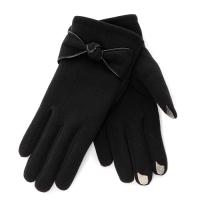 SmarTouch  Ladies Thermal Knot Detail 3 Finger Touchscreen Gloves